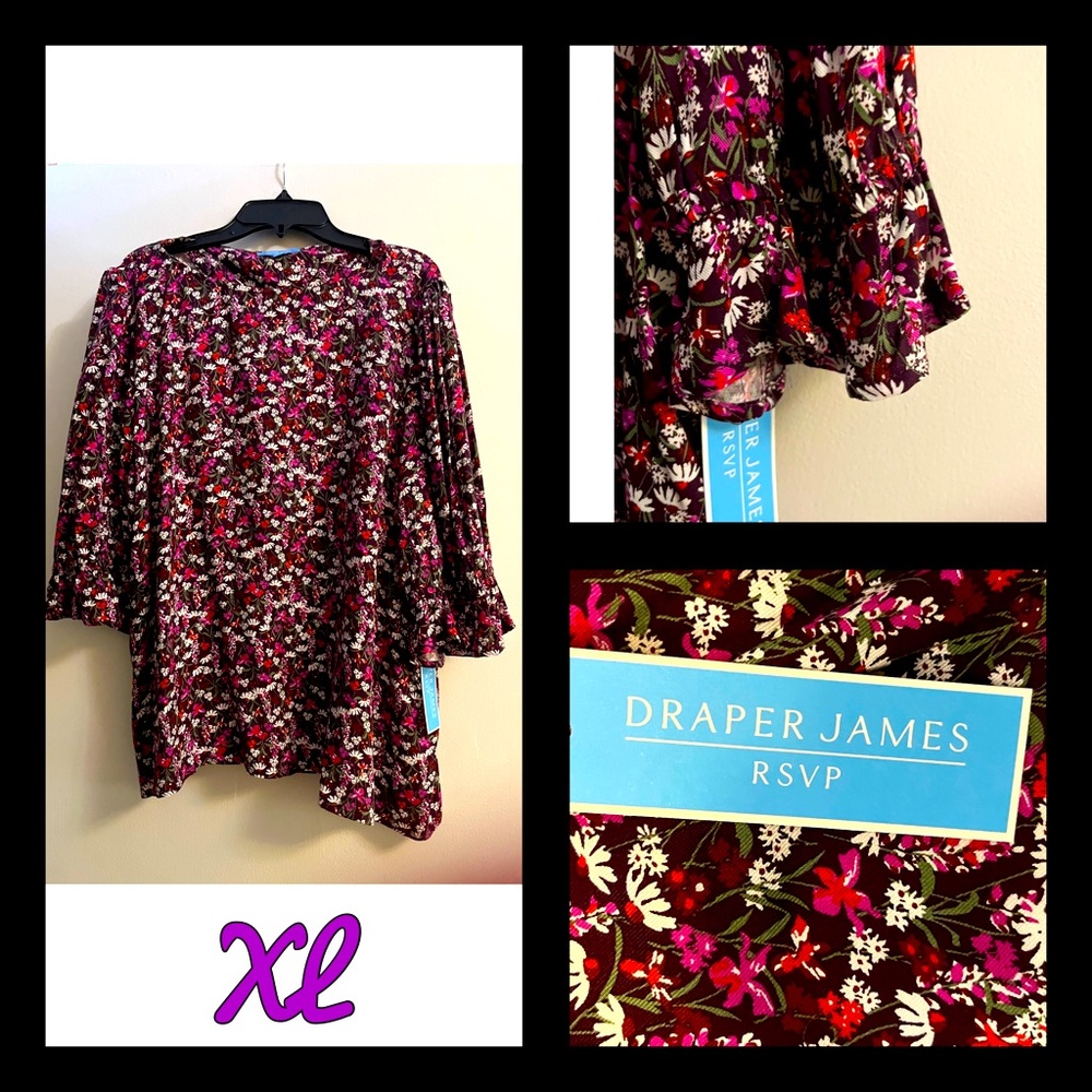 Draper James Floral Top Size XL